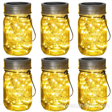 20LED Solar Colgante Mason Jar Tapa de luz